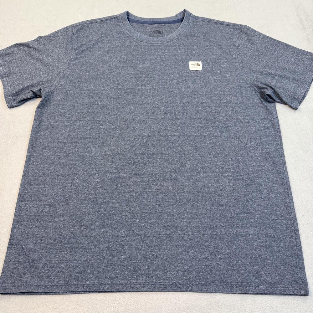 The North Face Shirt Mens XL Blue Heather Patch Logo Tagless Crewneck Tee